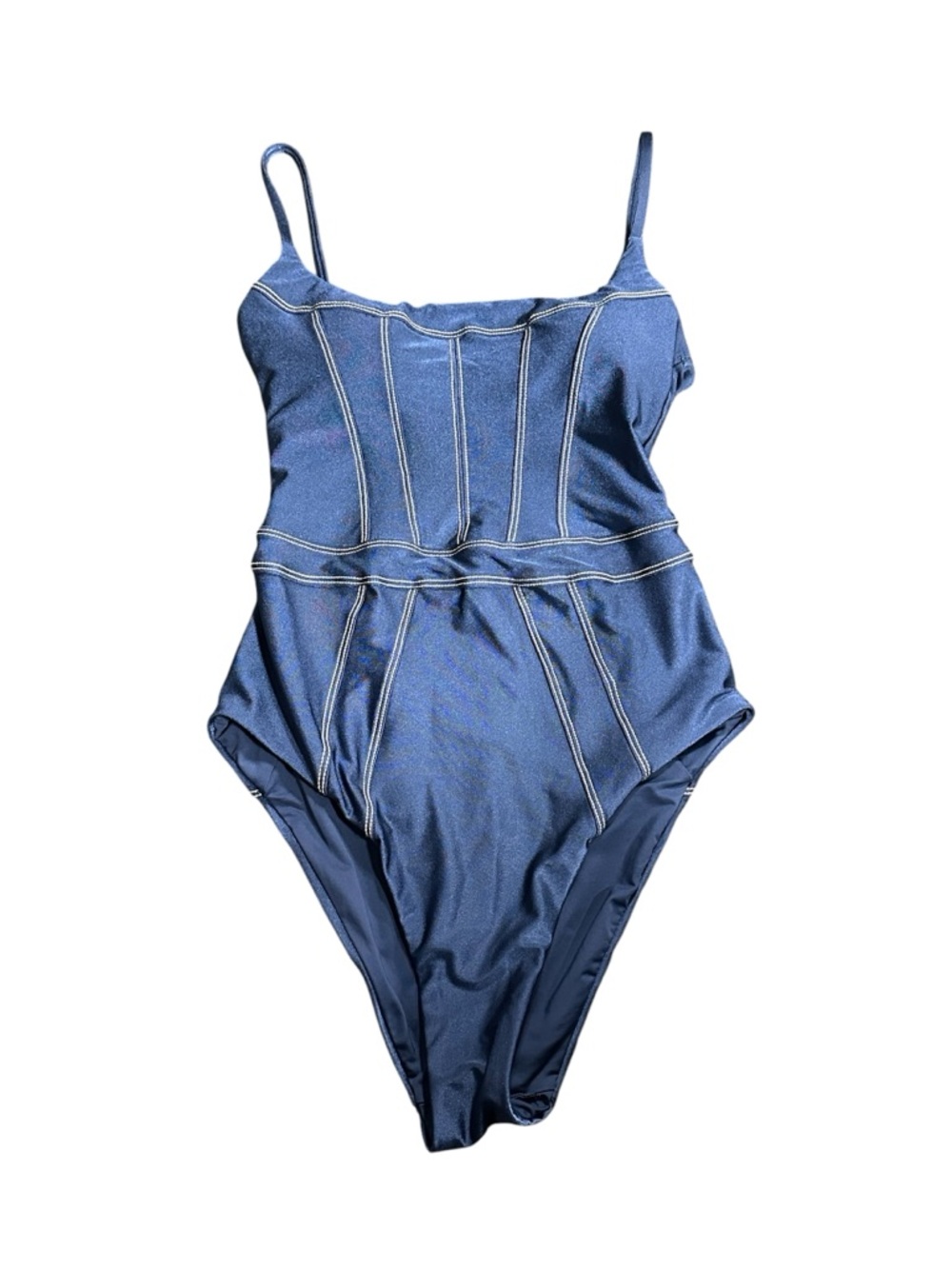 BECCA Color Sheen Corset-Seamed One-Piece Swimsuit Small $148 Retail Summer